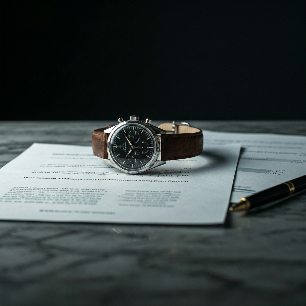 Business documents and a watch on a desk symbolizing formal pricing review.